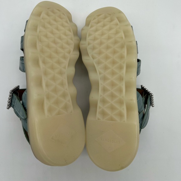 Aerosoles Wagner Platform Sandals Sage Green Strappy Women’s Size 6 - Picture 7 of 12